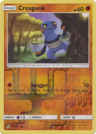 Forbidden Light Croagunk #63/131 reverse holo